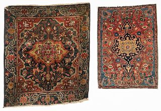 2 Antique Sarouk Small Rugs