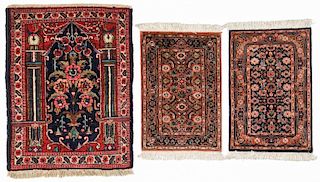 Persian Tabriz and 2 Pakistan Small Rugs
