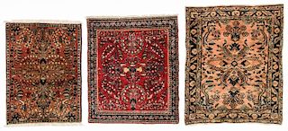 3 Antique Sarouk Rugs
