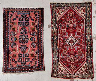 2 Semi-Antique Persian Hamadan Rugs