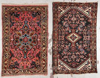 2 Semi-Antique Persian Hamadan Rugs