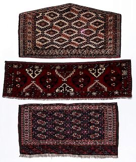 3 Antique Turkmen Rugs
