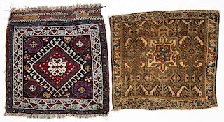 2 Antique Persian Shiraz Bagfaces