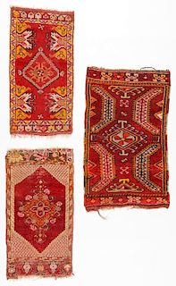3 Antique Turkish Yastik Rugs