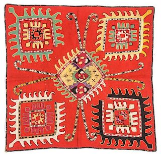 Antique Uzbek Lakai Silk Embroidery