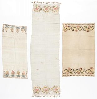 3 Antique Ottoman Greek Island Embroidered Textiles