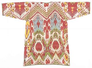 Central Asian Silk Ikat Robe