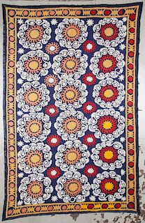 Large Old Central Asian Suzani: 95'' x 145''