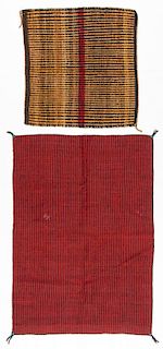 2 Navajo Saddle Blanket Rugs, Circa 1920-30