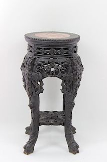 Chinese Rosewood Pedestal