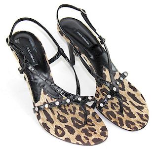 Dolce & Gabbana Cheetah Print Heels, Size 40 1/2