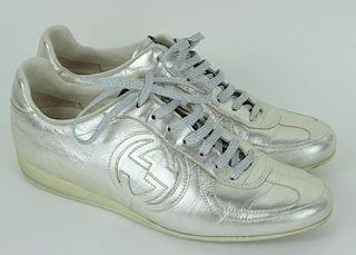 Gucci Metallic Silver Shoe's size 40