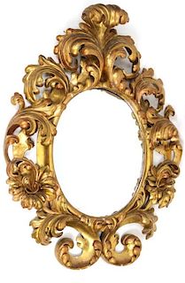 Large, French, Rococo Style Gilt Mirror.