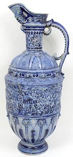 Large Ceramic Met lock Style Vase