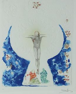 Salvador Dali, Double Sided Lithograph.