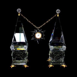 Large, Limited Edition Baccarat Table Clock