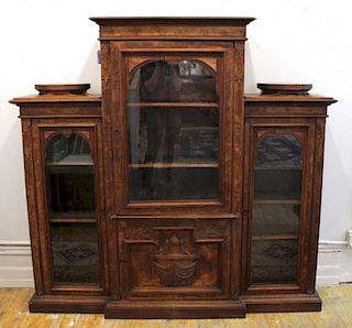 Victorian Glass-Front Display Cabinet