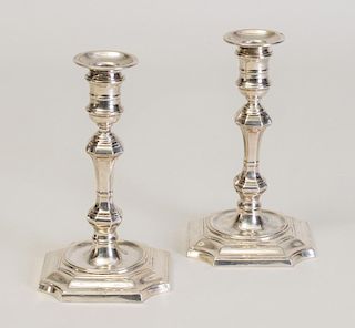 PAIR OF CURRIER AND ROBY STERLING SILVER CANDLESTICKS