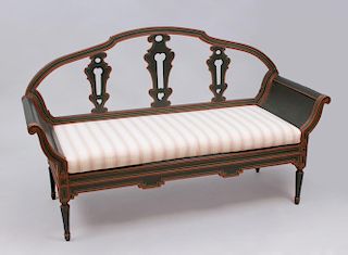 VICTORIAN STYLE PAINTED SETTEE