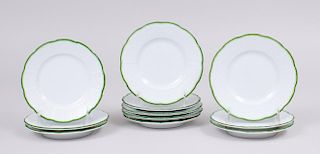 SET OF ELEVEN RAYNAUD & CIE. LIMOGES PORCELAIN SIDE PLATES IN THE 'VILLANDRY' PATTERN