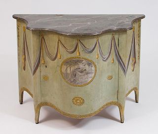 GEORGE III STYLE PAINTED SIDE CABINET