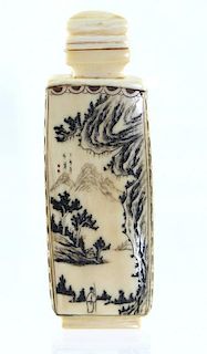 Chinese Calligraphy Snuff Bottle.