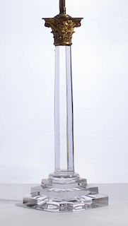PAIR OF GILT-METAL MOUNTED COLUMNAR LAMPS