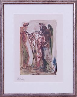 ATTRIBUTED TO SALVADOR DALI (1904-1989): PURGATORY CANTO II, THE PROUD ONE, FROM THE DIVINE COMEDY