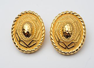 PAIR OF CHRISTIAN DIOR COSTUME EARCLIPS
