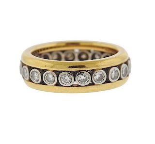 Tiffany &amp; Co 18k Gold Platinum Diamond Wedding Ring