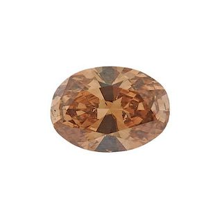 GIA Natural Fancy Brown Orange 1.00ct Oval Diamond