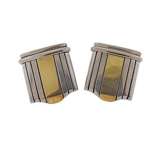 Sterling Silver 18k Gold Earrings