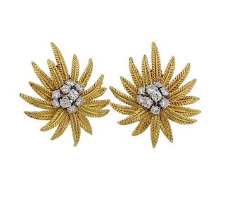 Cartier 18k Gold Diamond Earrings