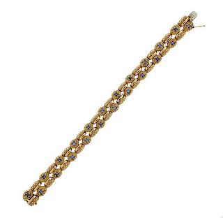 Tiffany &amp; Co 18k Gold Sapphire Bracelet