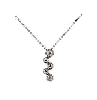 Tiffany &amp; Co Bubble Platinum Diamond Pendant Necklace