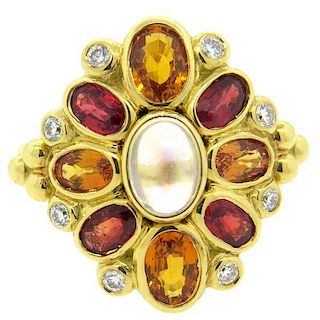 Temple St. Clair Anima Sapphire Diamond 18k Gold Ring