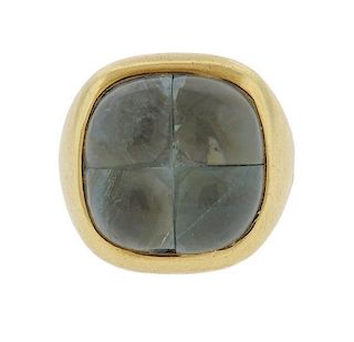 Pomellato Aquamarine 18k Gold Ring