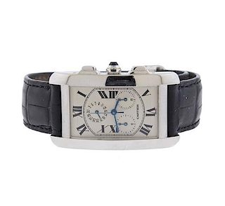 Cartier Tank Americaine 18k Gold Chronograph Watch