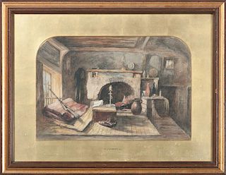 J.D. Hardy, Watercolor, World War I Interior