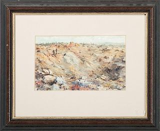 M. Rautins, <I>A Mine Crater at Wyschaete, Messines Ridge</I>