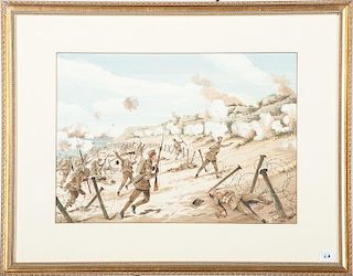 P. Lemplay, World War I Watercolor