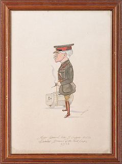 C. Hunt, Caricatures of World War I Officers