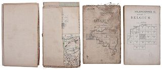 [World War One - Maps] WWI Military Maps of Belgium - Linen Backed