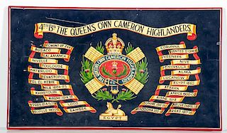 Fourth BN, Cameron Highlanders, Painted Sign