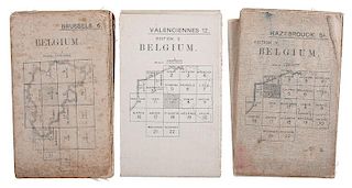 [World War One - Maps] WWI Military Maps of Belgium, Lot of 3