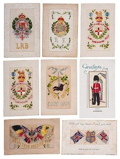 30 Embroidered WWI Postcards