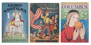 [Children's - Illustrated] 3 Wonderful First Editions by Ingri & Edgar D'Aulaire -- with Color Dust Jackets