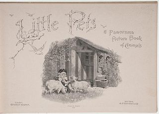 [Children's - Illustrated] Nister/Dutton Little Pets with 4 Color Shadowbox Pop-ups, 1896