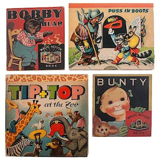 [Children's - Illustrated - Pop-Up] Group of 4 Colorful Children's Pop-up Books - Kubasta for Artia, plus Whitman