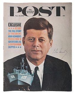 [Presidential Autograph] 1961 Saturday Evening Post Magazine Signed by John F. Kennedy